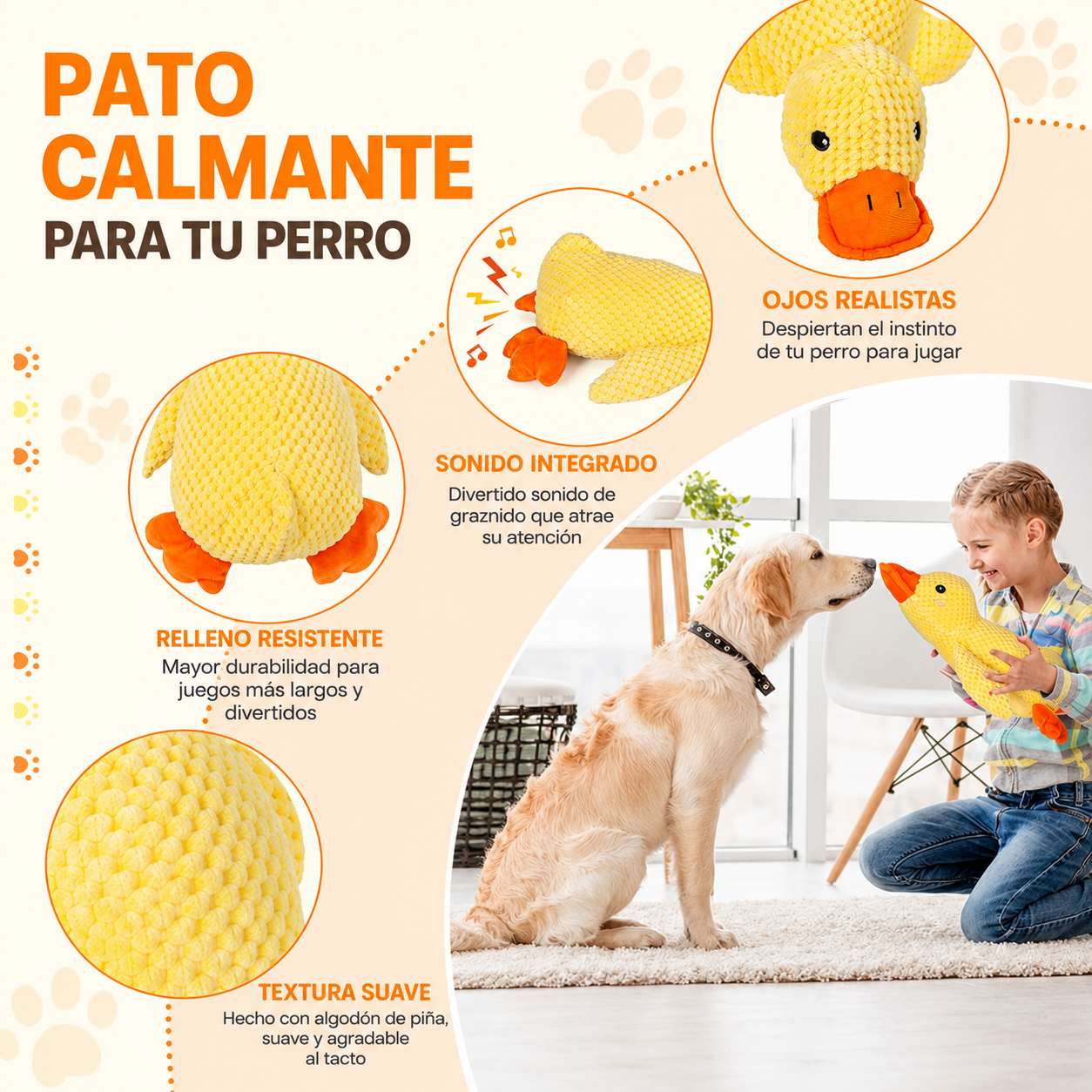 Pato Calmante DoggyDuck™ | Diversión y Compañía para tu Perro