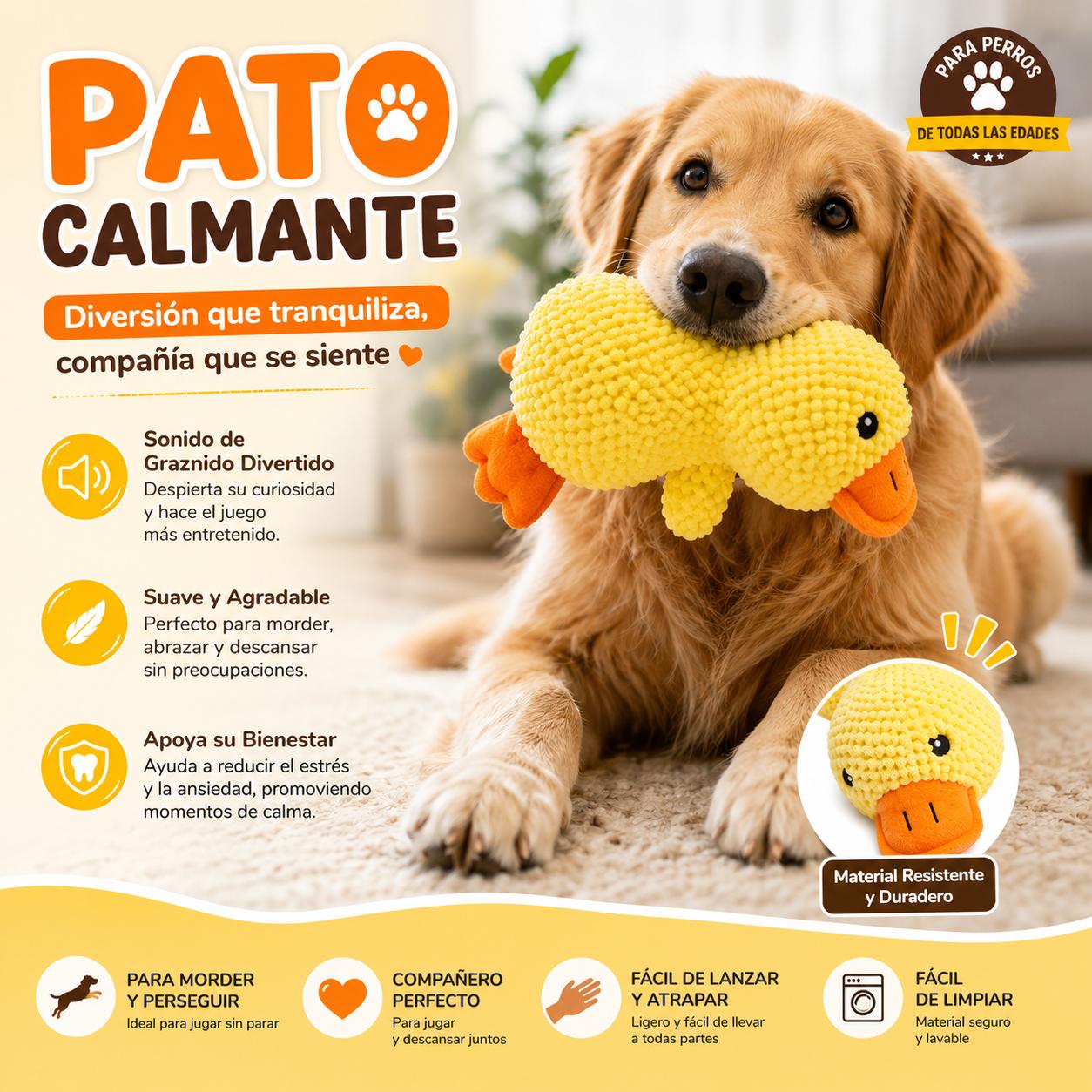 Pato Calmante DoggyDuck™ | Diversión y Compañía para tu Perro