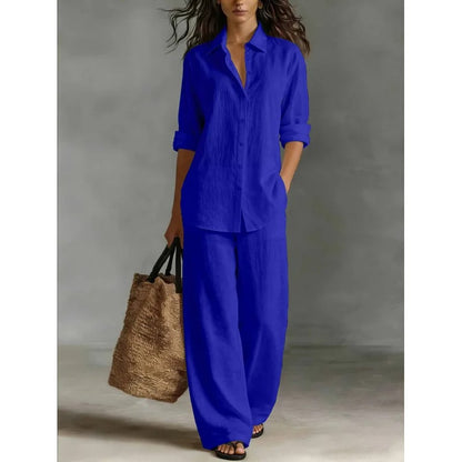 Conjunto Palazzo Mujer | Camisa Fluida + Pantalón Ancho | El Look Effortless del Verano
