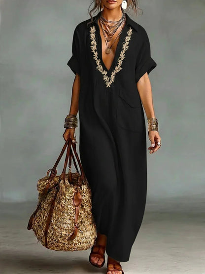 Marta | Vestido Maxi Bohemio con Estampado Floral
